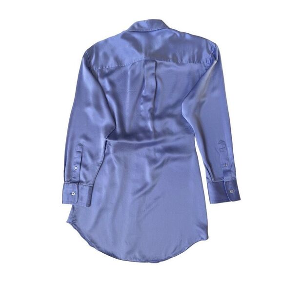 Alexander Wang Threaded Placket Draped Shirt Dress in Easter Egg - Picture 8 of 12